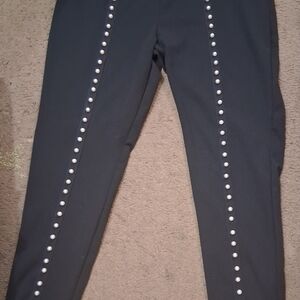 Black Pants with Pearl Embellishments
